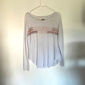 white southern vibes long sleeve shirt